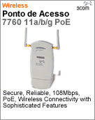 3CRWE776075 - Ponto de acesso 11g 3Com Wireless 7760 11a/b/g PoE Access Point [DESCONTINUADO!] (Substitudo pelo HP JD015A)