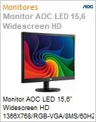 Monitor AOC E1670SWU/WM 15.6 LED 60Hz HD VGA  (Figura somente ilustrativa, no representa o produto real)