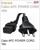 Cabo APC POWER CORD 16A (Figura somente ilustrativa, no representa o produto real)