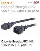 Cabo de Energia APC 16A 100V-230V C19 para C20 (Figura somente ilustrativa, no representa o produto real)