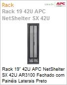 Rack 19 42U APC NetShelter SX 42U AR3100 Fechado com Painis Laterais Preto  (Figura somente ilustrativa, no representa o produto real)