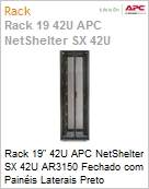 Rack 19 42U APC NetShelter SX 42U AR3150 Fechado com Painis Laterais Preto  (Figura somente ilustrativa, no representa o produto real)