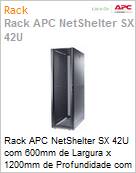 Rack 19 42U APC NetShelter SX 42U AR3300 com 600mm de Largura x 1200mm de Profundidade com Lados, em Preto  (Figura somente ilustrativa, no representa o produto real)