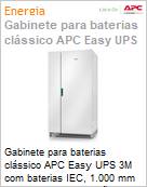 Gabinete para baterias clssico APC Easy UPS 3M com baterias IEC, 1.000 mm de largura - Confiurao.A by Schneider Electric (Figura somente ilustrativa, no representa o produto real)