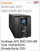 No-Break APC Smart-UPS BR SMC1000I-BR 1000VA/600W Entrada de 220V a 240V Sada 230V Torre 2 Anos by Schneider Electric (Figura somente ilustrativa, no representa o produto real)
