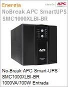 No-Break APC Smart-UPS SMC1000XLBI-BR 1000VA/700W Entrada 115/220V Sada 115V Expansvel by Schneider Electric (Ser substitudo pelo SMV1000I-BR) (Figura somente ilustrativa, no representa o produto real)