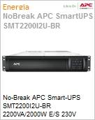 No-Break APC Smart-UPS SMT2200I2U-BR 2200VA/2000W E/S 230V Rack 2U Display LCD Interativo Green Mode Hot-Swap SmartSlot tomadas Gerenciveis (Substitui SUA2200RMI2U-BR) (Figura somente ilustrativa, no representa o produto real)