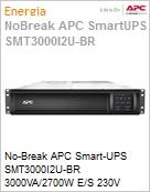 No-Break APC Smart-UPS SMT3000I2U-BR 3000VA/2700W E/S 230V Rack 2U Display LCD Interativo Green Mode Hot-Swap SmartSlot tomadas Gerenciveis (Substitui SUA3000RMI2U-BR) (Figura somente ilustrativa, no representa o produto real)