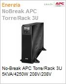 No-Break APC Smart-UPS SRT5KXLT 5000VA/4250W 208V/208V Torre/Rack 3U Expansvel by Schneider Electric  (Figura somente ilustrativa, no representa o produto real)