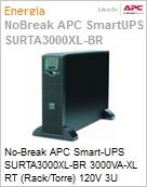 No-Break APC Smart-UPS SURTA3000XL-BR RT 3000VA/2100W 120V/120V Dupla Converso Online Senoidal NBR14136 [x4] Gerencivel Expansvel Torre/Rack 3U Garantia 2 Anos by SE (Figura somente ilustrativa, no representa o produto real)