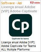 Licena anual Adobe [VIP] Adobe Captivate for Teams ALL Multiple Platforms Subscription New Multi Latin American Languages 12 Months 1 User Level 2 10 - 49 (Figura somente ilustrativa, no representa o produto real)
