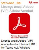 Licena anual Adobe [VIP] Adobe Acrobat Standard DC for Teams ALL Windows Subscription New Multi Latin American Languages 12 Months 1 User Level 1 1 - 9 (Figura somente ilustrativa, no representa o produto real)