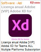 Licena anual Adobe [VIP] Adobe XD for Teams ALL Multiple Platforms Subscription New Multi Latin American Languages 12 Months 1 User Level 3 50 - 99 (Figura somente ilustrativa, no representa o produto real)