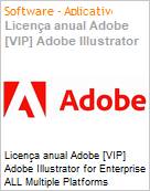 Licena anual Adobe [VIP] Adobe Illustrator for Enterprise ALL Multiple Platforms Subscription New Multi Latin American Languages 12 Months 1 User Level 2 10 - 49 (Figura somente ilustrativa, no representa o produto real)