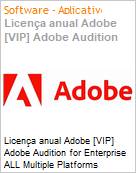 Licena anual Adobe [VIP] Adobe Audition for Enterprise ALL Multiple Platforms Subscription New Multi Latin American Languages 12 Months 1 User Level 2 10 - 49 (Figura somente ilustrativa, no representa o produto real)