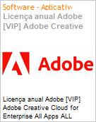Licena anual Adobe [VIP] Adobe Creative Cloud for Enterprise All Apps ALL Multiple Platforms Subscription New Multi Latin American Languages 12 Months 1 User Level 4 100+ (Figura somente ilustrativa, no representa o produto real)