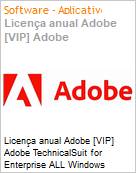 Licena anual Adobe [VIP] Adobe TechnicalSuit for Enterprise ALL Windows Subscription New Multi Latin American Languages 12 Months 1 User Level 4 100+ (Figura somente ilustrativa, no representa o produto real)