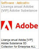Licena anual Adobe [VIP] Adobe Substance 3D Collection for Enterprise ALL Multiple Platforms Subscription New Latin American Languages 100 Assets per Month 1 User Level 2 10 - 49 (Figura somente ilustrativa, no representa o produto real)