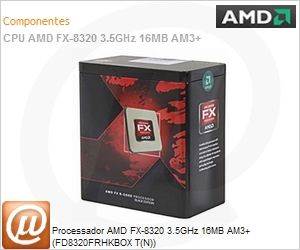FD8320FRHKBOX - Processador AMD FX-8320 3.5GHz 16MB AM3+ (FD8320FRHKBOX T(N))