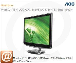 1619SWA-JD - Monitor 15.6 LCD AOC 1619SWA 1366x768 8ms 1500:1 Wide Preto Piano