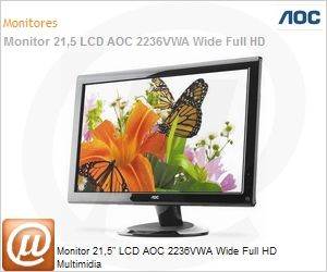 2236VWA-JD - Monitor 21,5" LCD AOC 2236VWA Wide Full HD Multimidia