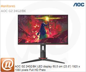 24G2/BK - AOC G2 24G2/BK LED display 60,5 cm (23.8") 1920 x 1080 pixels Full HD Preto