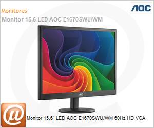 E1670SWUWM - Monitor 15,6" LED AOC E1670SWU/WM 60Hz HD VGA