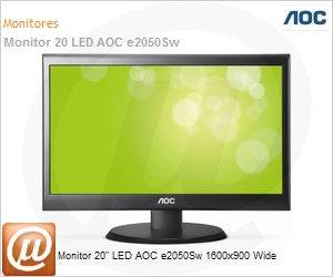 E2050SW - Monitor 20" LED AOC e2050Sw 1600x900 Wide