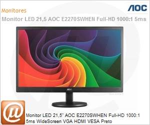 AOC - E2270SWHEN - Monitor 21,5" LED AOC E2270SWHEN Full HD 1000:1 5ms ...