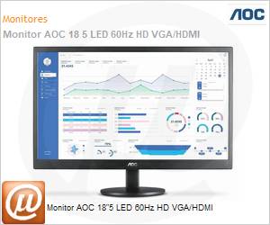 E970SWHNL - Monitor 18,5" LED AOC 60Hz HD VGA/HDMI