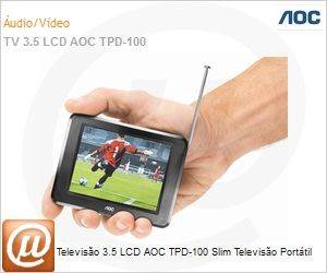 TPD-100 - Televiso 3.5 LCD AOC TPD-100 Slim Televiso Porttil