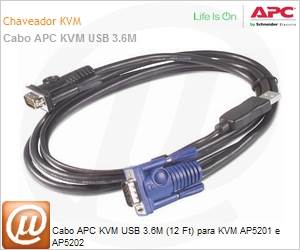 AP5257 - Cabo APC KVM USB 3.6M (12 Ft) para KVM AP5201 e AP5202
