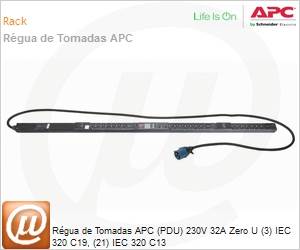 AP8953 - Rgua de Tomadas APC (PDU) 230V 32A Zero U (3) IEC 320 C19, (21) IEC 320 C13