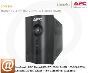 BZ1500XLBI-BR - No-Break APC Back-UPS BZ1500XLBI-BR 1500VA/825W Entrada Bivolt / Sada 115V Expansvel (Substitui BZ1500PBI-BR) by Schneider Electric