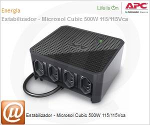 CUBIC500-BR - Estabilizador - Microsol Cubic 500W 115/115Vca