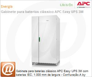 E3MCBC10A - Gabinete para baterias clssico APC Easy UPS 3M com baterias IEC, 1.000 mm de largura - Confiurao.A by Schneider Electric
