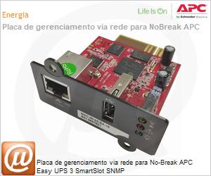 E3SOPT001 - Placa de gerenciamento via rede para No-Break APC Easy UPS 3 SmartSlot SNMP