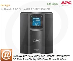 SMC1500I-BR - No-Break APC Smart-UPS SMC1500I-BR 1500VA/900W E/S 230V Torre Display LCD Green Mode e Hot-Swap (Substitui SUA1500I-BR) by Schneider Electric