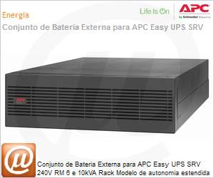 SRV240RLBP-9A - Mdulo de baterias APC Externa para Easy UPS SRV 240V RM 6 e 10kVA Rack Modelo de autonomia estendida 