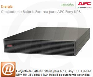 SRV36RLBP-9A - Mdulo de baterias APC Externa para Easy UPS Online SRV RM 36V para 1 kVA Modelo de autonomia estendida 