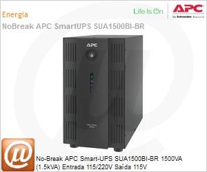 SUA1500BI-BR - No-Break APC Smart-UPS SUA1500BI-BR 1500VA (1.5kVA) Entrada 115/220V Sada 115V