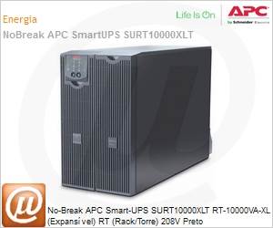 SURT10000XLT - No-Break APC Smart-UPS SURT10000XLT RT-10000VA-XL (Expansvel) RT (Rack/Torre) 208V Preto