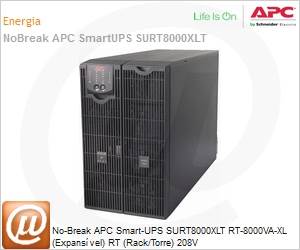 SURT8000XLT - No-Break APC Smart-UPS SURT8000XLT RT-8000VA-XL (Expansvel) RT (Rack/Torre) 208V