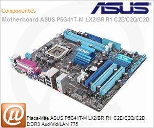 P5G41T-M-LX2/BR-R1 - Placa-Me ASUS P5G41T-M LX2/BR R1 C2E/C2Q/C2D DDR3 Aud/Vid/LAN 775