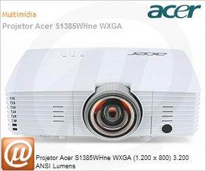 MR.JLX11.00N - Projetor Acer S1385WHne WXGA (1.200 x 800) 3.200 ANSI Lumens