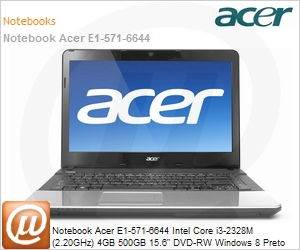 NX.M21AL.018 - Notebook Acer E1-571-6644 Intel Core i3-2328M (2.20GHz) 4GB 500GB 15.6" DVD-RW Windows 8 Preto (Item em cadastro)