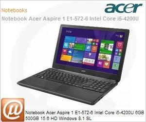 NX.MEVAL.021 - Notebook Acer Aspire 1 E1-572-6 Intel Core i5-4200U 6GB 500GB 15.6 HD Windows 8.1 SL