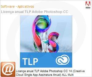 65224659BA01A12 - Licena anual TLP Adobe Photoshop CC 14 (Creative Cloud Single App Assinatura Anual) ALL Multi Multilinguagem Subscription Anual 1 User 