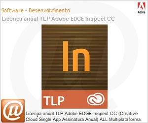 65224662BA01A12 - Licena anual TLP Adobe EDGE Inspect CC (Creative Cloud Single App Assinatura Anual) ALL Multiplataforma Multilinguagem Subscription Anual 1 User