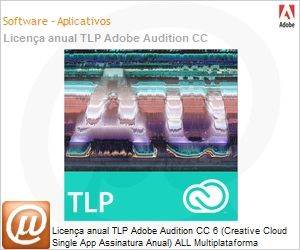 65224669BA01A12 - Licena anual TLP Adobe Audition CC 6 (Creative Cloud Single App Assinatura Anual) ALL Multiplataforma Multilinguagem Subscription Anual 1 User